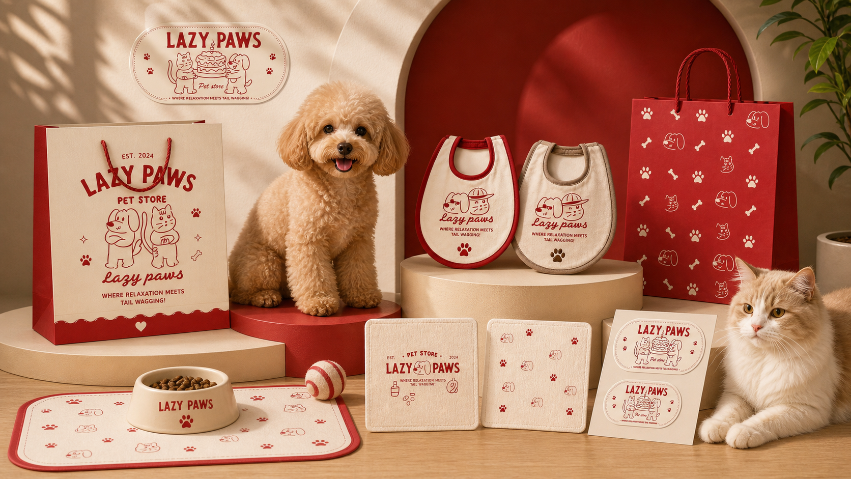 Lazy Paws integrated merchandise world